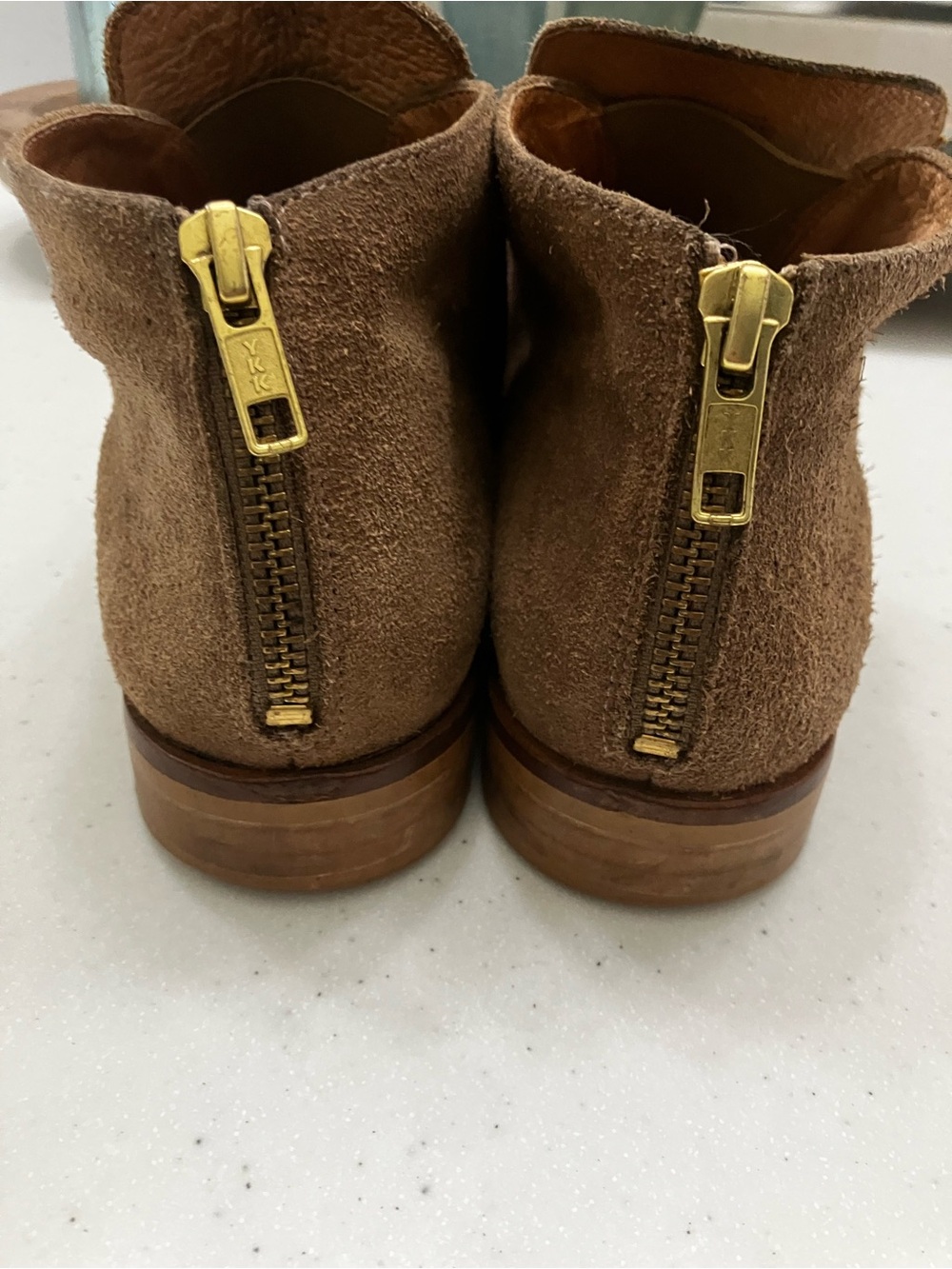 Made in Spain Genuine Brown Suede Ankle Boots Size 8 | Regular Width - Picture 7 of 9